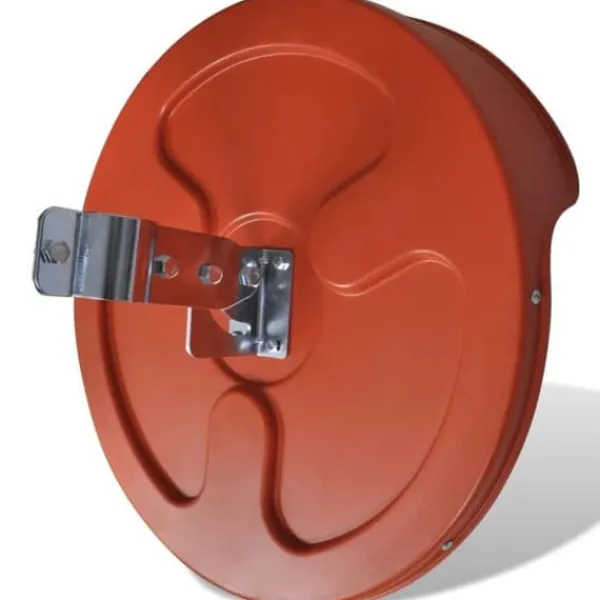 vidaXL Utomhus Konvex Trafikspegel PC Plast Orange 45 cm