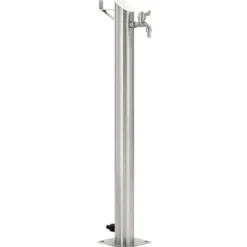 New Vattenpost för trädgården 95 cm rostfritt stål rund - Bevattning Bevattning