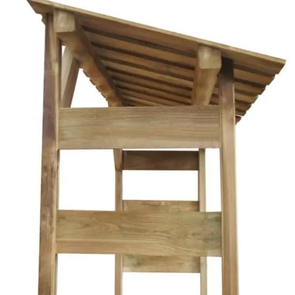 vidaXL Ved Förvaringsbod 150x44x176 cm Impregnerad Furu