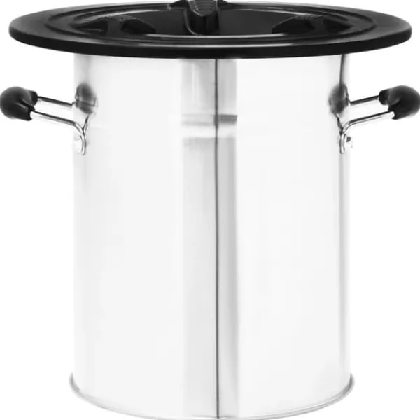 Clearance Vedeldad campingspis silver 51,5x35x30,5 cm rostfritt stål - Öppna spisar Öppna Spisar