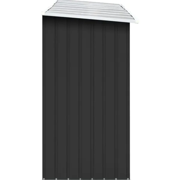vidaXL Vedskjul galvaniserat stål 330x84x152 cm antracit