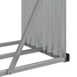 vidaXL Vedställ ljusgrå 180x45x100 cm galvaniserat stål - Vedställ & vedkorgar