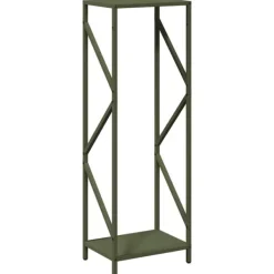 Clearance Vedställ olivgrön 34x25x100 cm kallvalsat stål Tillbehör Till Vedeldade Kaminer & Öppna Spisar
