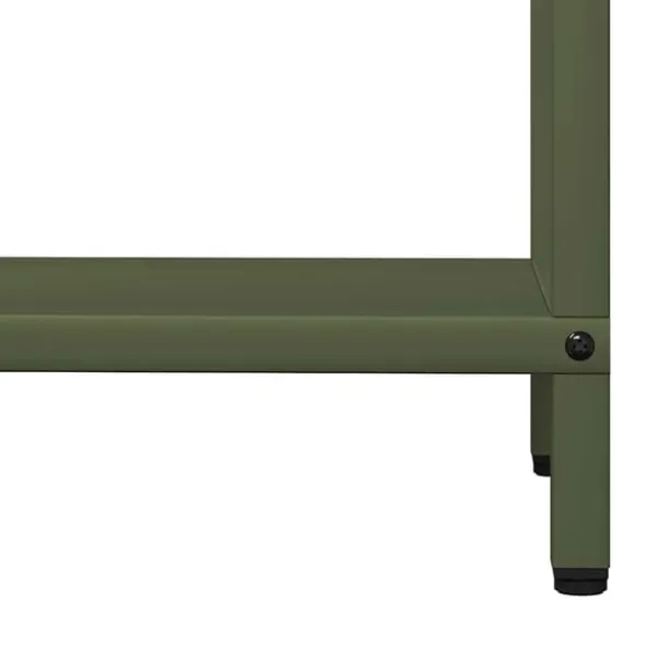 New Vedställ olivgrön 60x25x60 cm kallvalsat stål Tillbehör Till Vedeldade Kaminer & Öppna Spisar