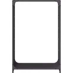 vidaXL Vedställ svart 60x28x90 cm kallvalsat stål