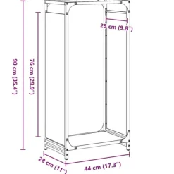 Sale Vedställ vit 44x28x90 cm kallvalsat stål Tillbehör Till Vedeldade Kaminer & Öppna Spisar