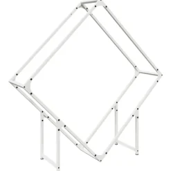New Vedställ vit 100x25x100 cm kallvalsat stål Tillbehör Till Vedeldade Kaminer & Öppna Spisar