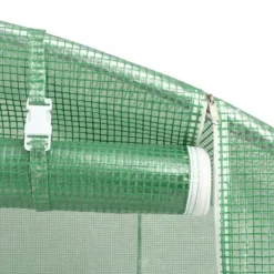 vidaXL Växthus med stålram grön 48 m² 12x4x2 m - Växthus