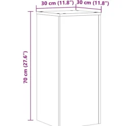 Outlet Växtställ 2 st brun ek 30x30x70 cm konstruerat trä Växtställ
