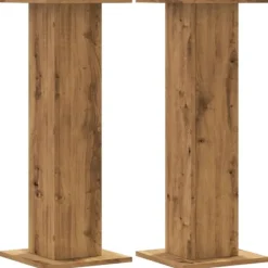 Clearance Växtställ 2 st ek 30x30x80 cm konstruerat trä Växtställ