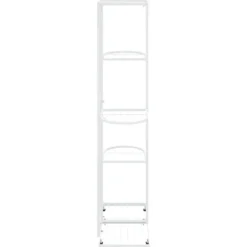 vidaXL Växtställ med 5 hyllor 43x22x98 cm vit metall - Växtställ