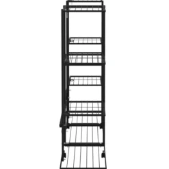 Växtställ på hjul 94,5x24,5x91,5 cm svart järn - Växtställ Växtställ