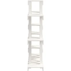 vidaXL Växtställ vit 104,5x25x109,5 cm massiv furu - Växtställ
