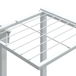 Best Växtställ 94,5x25x89 cm vit järn - Växtställ Växtställ