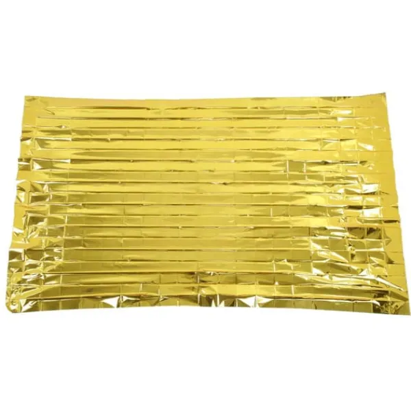 Vikbar PET-aluminiserad film Emergency Thermal Filt - Bärbar överlevnadsutrustning för camping och utomhusaktiviteter - Guld, 210CMx160CM