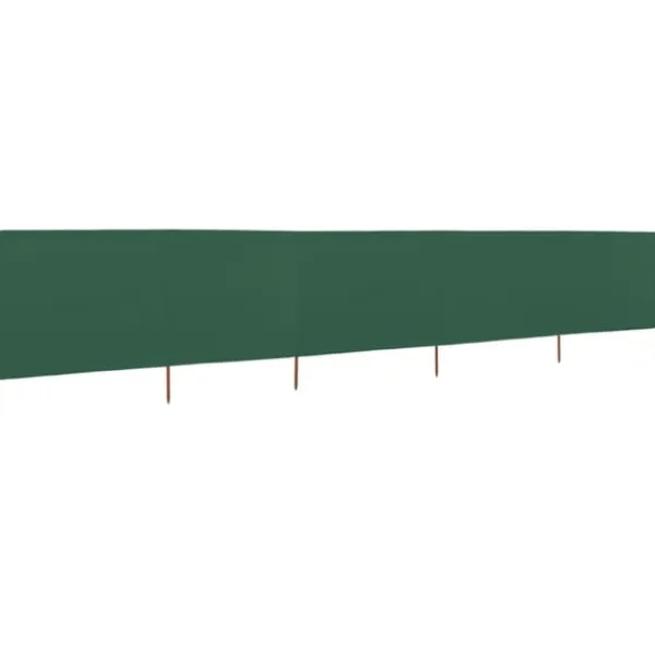 Best Vindskydd 5 paneler tyg 600x160 cm grön Vinddekoration