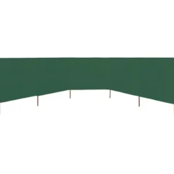 Best Vindskydd 5 paneler tyg 600x160 cm grön Vinddekoration