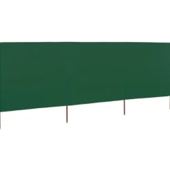 Online Vindskydd 3 paneler tyg 400x160 cm grön Vinddekoration