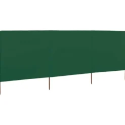 Vindskydd 3 paneler tyg 400x120 cm grön - Vindskärm - Vindskärmar - Home & Living