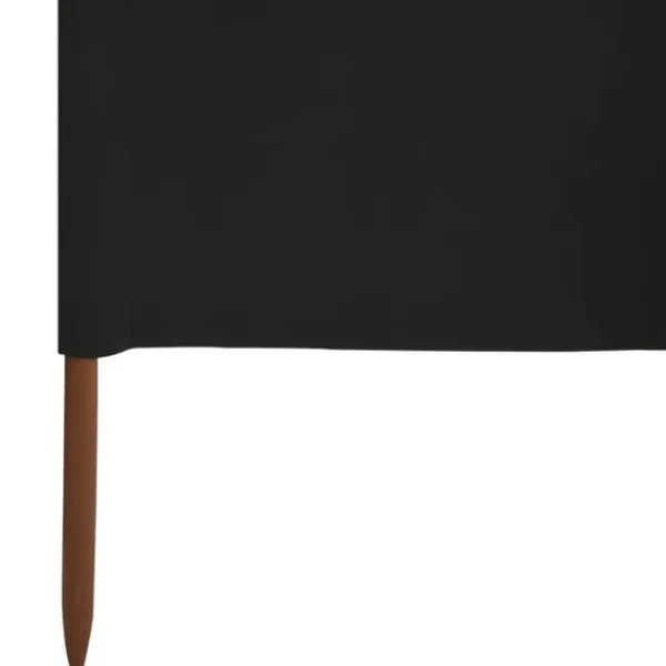 Vindskydd 3 paneler tyg 400x160 cm svart - Vindskärm - Vindskärmar - Home & Living