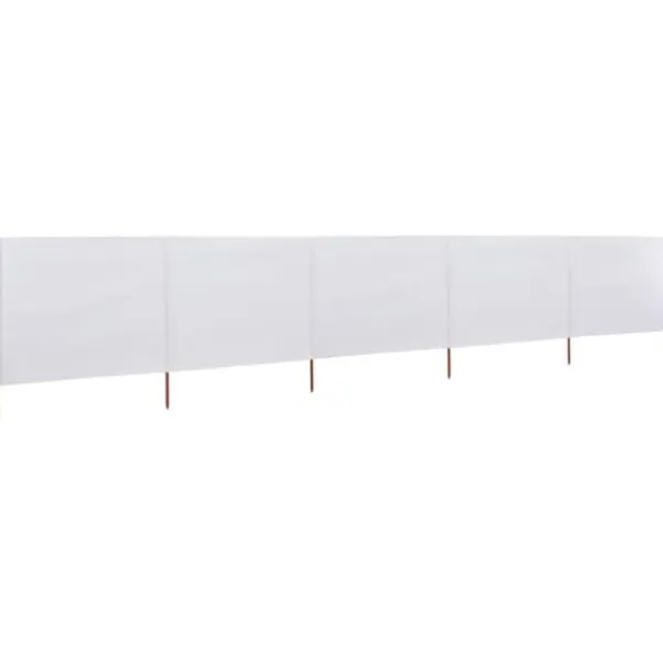 Best Vindskydd 5 paneler tyg 600x120 cm sandvit - Vindskärm - Vindskärmar - Home & Living Vinddekoration