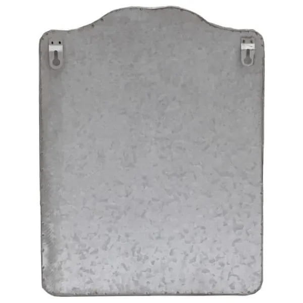 Vintage brevlåda - Väggmonterad postlåda - Vägg-/Staketmontering - Präglad metall - Utomhus - Med lock - Mått 26×9,5×34 cm - Grå