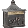 vidaXL Vintage väggpostlåda - - Brons - Gjuten aluminium - 40,5 x 15,5 x 44 cm - Vattentät - Låsbar