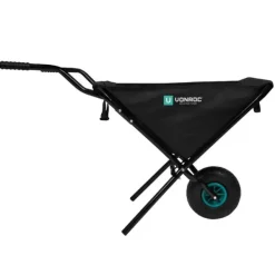 Vonroc Hopfällbar Skottkärra – Lätt och Platsbesparande Trädgårdsvagn med 30 kg Kapacitet, Ergonomiska Handtag och Luftfyllda Hjul