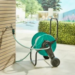 Vonroc Slangvagn Set 20m – Inkl. Premium Munstycke, Slangkopplingar & Krananslutning – För Trädgård, Biltvätt och Pool