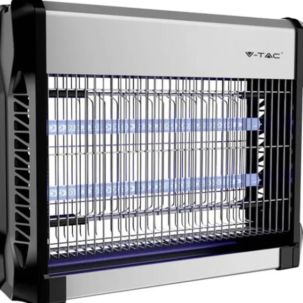 Outlet V-TAC VT-3216 11179 Insektsdödare UV-ljus 16 W (L x B x H) 280 x 354 x 93.5 mm Aluminium, Svart 1 st Insektsmedel & Djuravvisande Medel