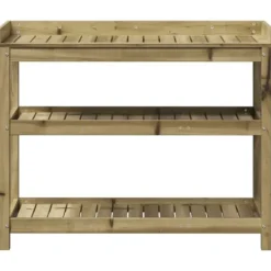 Outlet Växtbord med hyllor i impregnerad furu 108x45x86,5 cm | Färg: Natur | Storlek: 108x45x86,5 cm Planteringsbänkar