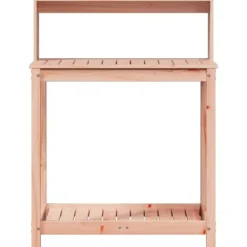 Clearance Växtbord med hyllor i massivt douglasträ - Planteringsbord | Storlek: 82,5x50x109,5 cm | Färg: Natur Planteringsbänkar