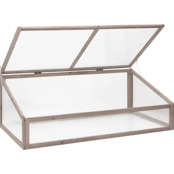 Växthus grå 110x58,5x39 cm granträ - Växthus - Drivhus - Home & Living Växthus
