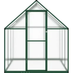 Växthus med grön aluminiumram - Skydd för växter | Storlek: 169x169x195 cm