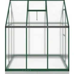 Discount Växthus med ram grön 169x169x202 cm aluminium Växthus