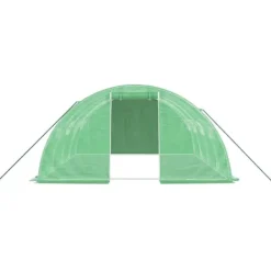 vidaXL Växthus med stålram grön 16 m² 4x4x2 m