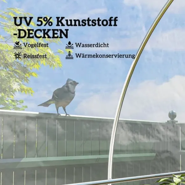 Sale Växthusfolie 6x10 m, vattentät med UV-skydd, extra tjock, transparent Växthus