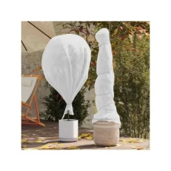 vidaXL Växtskydds fleece - - 50x3,2 m - Vit - Ovävd tyg - UV-resistent - Återanvändbar
