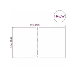 vidaXL Växtskydds fleece - - 50x3,2 m - Vit - Ovävd tyg - UV-resistent - Återanvändbar