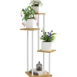Online Växtställ - Blomhylla - 4 Nivåer - Trä - Fristående - 53 x 42 x 85 cm - Natur Växtställ