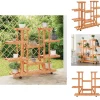 Växtställ - Living Växtställ med hjul 110x25x115 cm massiv furu