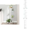Discount Växtställ - Living Växtställ på hjul 5 hyllor 44x23x100 cm svart järn Växtställ