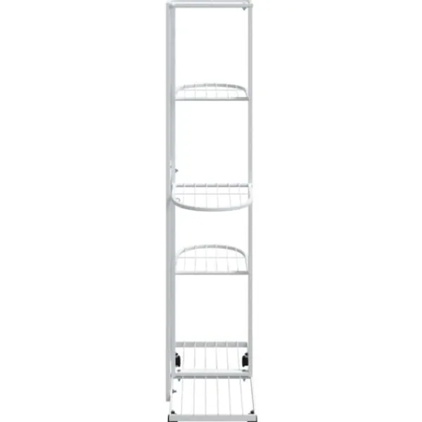 Discount Växtställ - Living Växtställ på hjul 5 hyllor 44x23x100 cm svart järn Växtställ