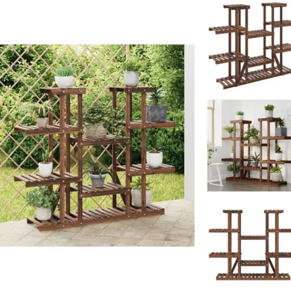 Best Växtställ - Living Växtställ 110x25x110,5 cm massivt granträ Växtställ