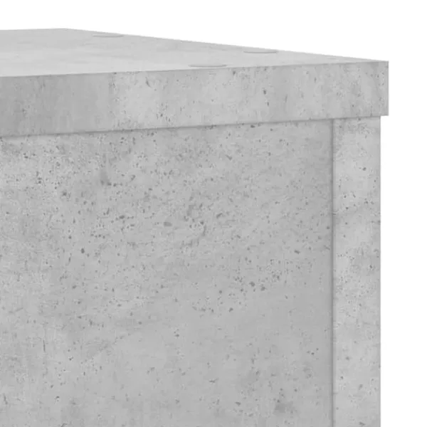 New Växtställ 2 st betonggrå konstruerat trä | Storlek: 25x25x80 cm Växtställ