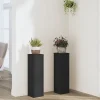 Växtställ 2 st i konstruerat trä - Dekorativa blomsterställ | Färg: Svart | Storlek: 17x17x60 cm