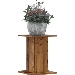 Clearance Växtställ 2 st åldrat trä 30x30x40 cm konstruerat trä Växtställ