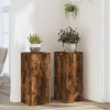 Outlet Växtställ 2 st rökfärgad ek 30x30x70 cm konstruerat trä Växtställ