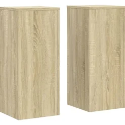 vidaXL Växtställ 2 st sonoma ek 30x30x70 cm konstruerat trä