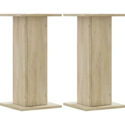 New Växtställ 2 st sonoma-ek 30x30x60 cm konstruerat trä Växtställ